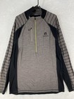 Smartwool Merino 250 1 4 Zip Mens Xl Gray Black Base Layer Pullover Deer Valley