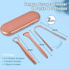 Copper Tongue Scraper 4pcs Tongue Scraper With Case Medical Grade Tongue Scrape