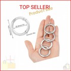 4 Silver Metal O Ring For Purse Strap - 1 Inch Round Spring Ring Clasp For Handb