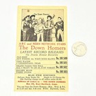 1947 Ad Postcard Abc   Nern Network Stars The Down Homers Record Release Ab6