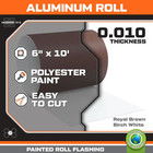 6 In  X 10 Ft  Brown white Aluminum Roll Valley Flashing