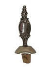 Vintage Ornate Silver Plated Wine Bottle Stopper  With Cork Rococo Style Barware