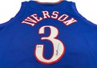 Allen Iverson Blue Signed Autographed Philadelphia 76ers  3 Jersey     Beckett Coa