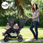 Double Stroller  Foldable Lightweight Twin Stroller With Tandem Seating  Adjusta