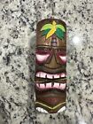 Fantastic 8    Wooden Carved Tiki Figure With Palm Beautiful Colors