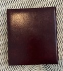 Vintage Red Burgundy Leather Cr Gibson Address Book  Made In Usa Gold Lettering