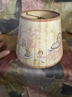 Vintage Nursery Baby Lamp Shade Midcentury 6  Rocking Horse  Trike  stained 