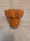 Vintage Imperial Pottery Planter F1 Usa Orange Drip Glaze Mcm Succulent Pot