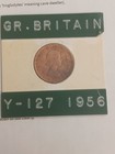 1956 Great Britain Farthing Elizabeth Ii Wren Reverse Fine