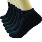 Black 3-12 Pairs Mens Ankle Quarter Crew Sports Athletic Socks Cotton Size 9-11