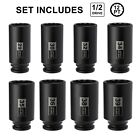 1 2  Drive Deep Impact Socket Set  Cr-mo  8 Piece 12 Point Metric   29mm-39mm
