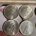 1921-1935 Peace Dollars Uncirculated Lot Of 5 Mixed Dates 90  Silver      us