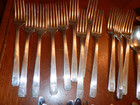 Vintage Noblesse Lot Oneida Community Plate 60 Pieces  Silver Plated Art Deco