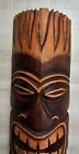 2 Tiki Masks 20  Wood  Hawaiian Island Home Wall Decor Tribal African Polynesian