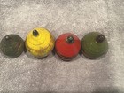 Vintage Wood Spinning Tops Lot Of 4