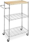 3-layer Kitchen Microwave Oven Stand Cart Rolling Bakers Rack Storage Shelf New