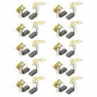 20 Pcs 3mm Hole Dia Electric Drill Motor Carbon Brush 12mm X 6mm X 4mm