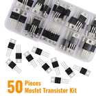 50 Pcs Irf Series Power Mosfet Transistors Assortment Kit N-channel P-channel 10