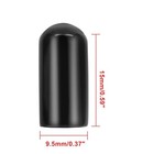 120 Pcs Round Rubber End Caps  3 8  Id Vinyl Flexible Screw Thread