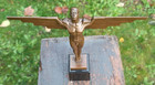Icarus Bronze Statue Winged Sculpture Warrior Nude Marble Decor Man Greek Art