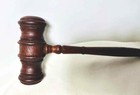 Vintage Solid Wood Wooden Gavel 9-1 2    Long Fraternal Judge Lawyer Auctioneer