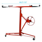 11 Ft  Steel Lift Drywall Panel Adjustable Height Hoist Jack Lifter In Red