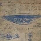 Top Secret Ufo Blueprint Wall Art  Alien Physics Math Classified Area 51 Poster