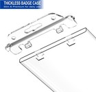 2 Pack Clear Id Badge Holder For Lanyard Hard Plastic Id Card Holder  Permanent