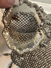Antique Art Nouveau Cherub Silver Mesh Purse Set Matching Small Mini Coin Bag