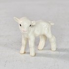Hagen Renaker Lamb Baby Sheep White Miniature Figurine  missing Ear  Ceramic