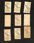 N245 Sweet Caporal Tobacco 9 Card Lot  Actresses   Della Fox  Cissy Fitsgerald  