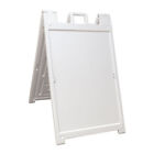 Plasticade Deluxe Signicade Portable Folding Double Sided Sign Stand  White