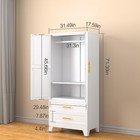 Metal Armoire Wardrobe Closet 71 Metal Clothing Storage Cabinet With Adjustable