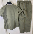 Figs Womens Scrub Set Catarina Top Sz S  Yola Skinny Pant  Sz S -heathered Olive