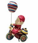 Wind Up Toy Early Santa Claus Cycle Christmas Japan C 1949 Works