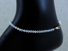 Swarovski   Crystal Ankle Bracelet  Handmade  Aurora Borealis Anklet  Bicones