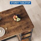 Dining Set Wood Top Table And 2 Height Chairs Bar Stools For Kitchen Apartment