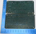New Hampshire License Plate 1958 Pair Set Tag Nh 58 Cheshire County Ec446 Ec 446