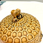 Rare Beehive   Bees Cookie Jar With Lid Vintage Ceramic 5 Bees Gold Japan