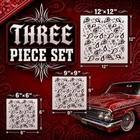 Lime Line Paisley Bandana Stencil Sets For Airbrushing  Custom Paint   Crafting
