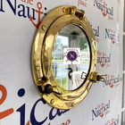Nautical Brass Finish Porthole Mirror     Authentic Maritime D  cor