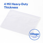 Heavy Duty 4 Mil Clear Zip Seal Bags Reclosable Top Lock  Polyethylene 4mil