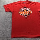 Vintage Doctor Who Shirt Mens Xl Red Logo Graphic Tee Hanes Usa 80s 90s