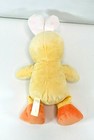 Dan Dee Mty International Yellow Orange Plush Chick Duck Bunny Green Bow Stuffed