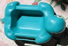 Vintage Rubbermaid Turtle Step Stool Storage Bathroom Green   Yellow