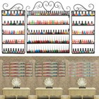 Metal 5 Tier Nail Polish Rack Wall Mounted Display Organizer Holder Stand Assemb