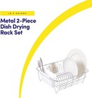 Home Collection Metal 2 Piece Dish Drying Rack Set Drainer