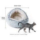 Catism Cat Bed Pet Nest Warm Plush Cat Cushion Pillow Washable Fluffy House