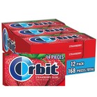 Sugar Free Strawberry Chewing Gum - Individually Wrapped  Bulk 12 Packs  168 Pie