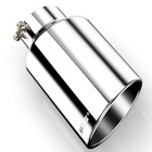  Exhaust Tip  Stainless Steel 5  Inlet 8  Outlet 15  Length 5 inlet - 8 outlet